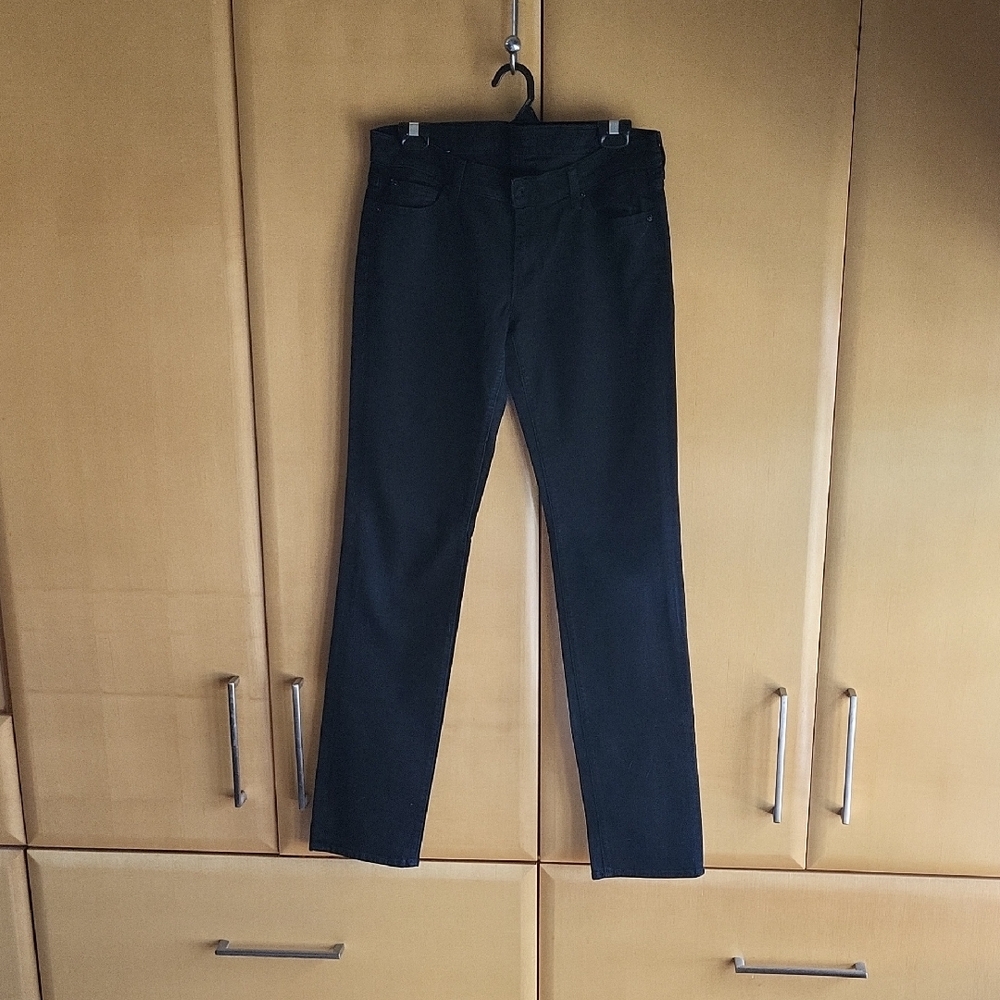 7 For All Mankind Black Straight Leg Jeans